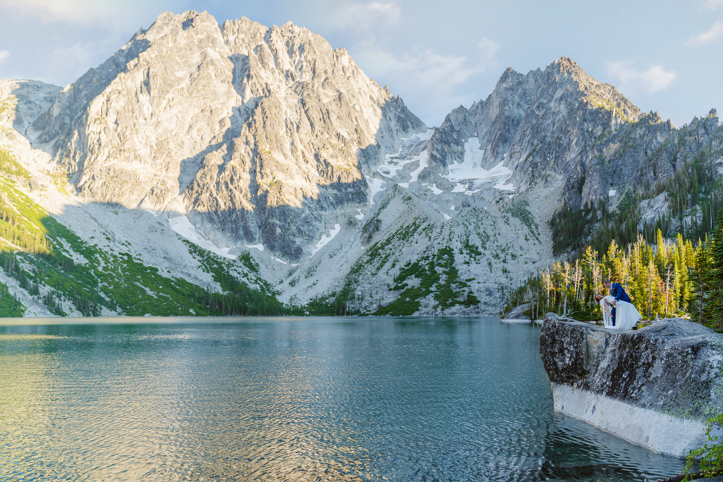 Couple elopes at Colchuck Lake with Outshined Photography
