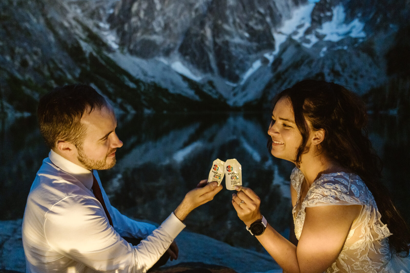 Gu wedding cake for your elopement at Colchuck Lake