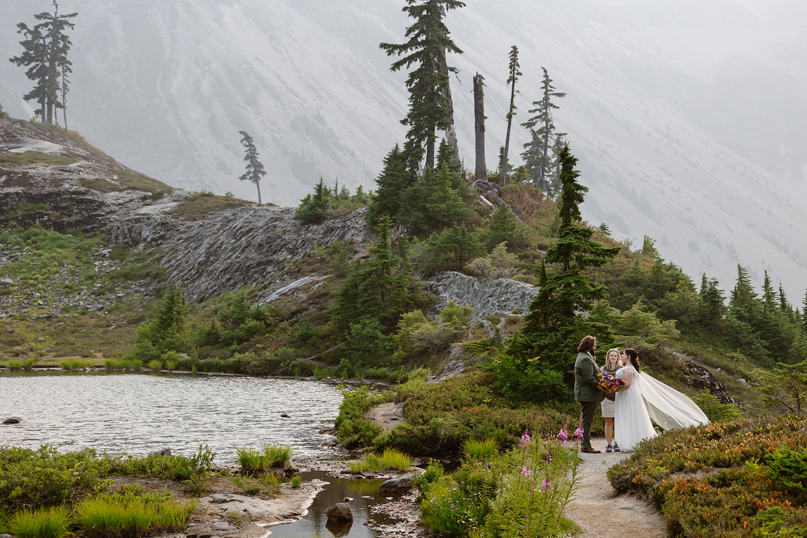 Outshined Photography officiates elopement at Heather Meadows